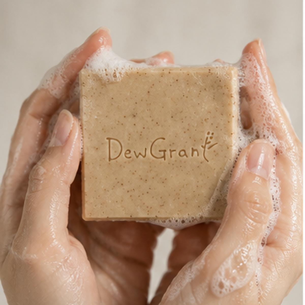 DewGrant Premium Hainan Kinam Agarwood Soap, Luxury Calming and Clarifying Face and Body Wash, 100g