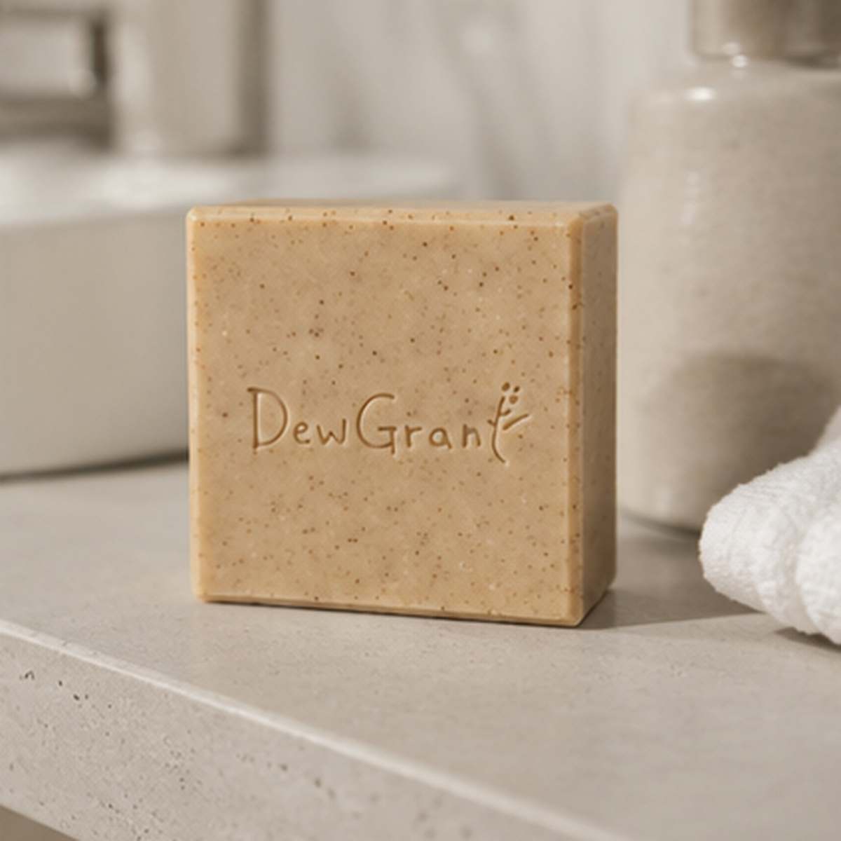 DewGrant Premium Hainan Kinam Agarwood Soap, Luxury Calming and Clarifying Face and Body Wash, 100g