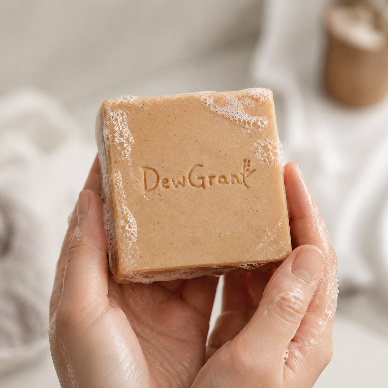 DewGrant Coffee Kitchen Household Soap, All Natural Eco Friendly Dish and Laundry Bar, 100g