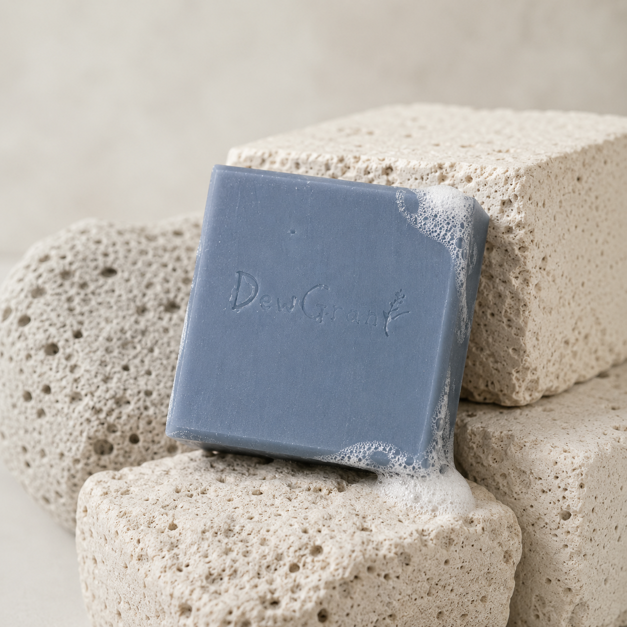 DewGrant Gromwell Root Cold Process Soap, Acne Prone Skin Balance Face and Body Wash, 100g