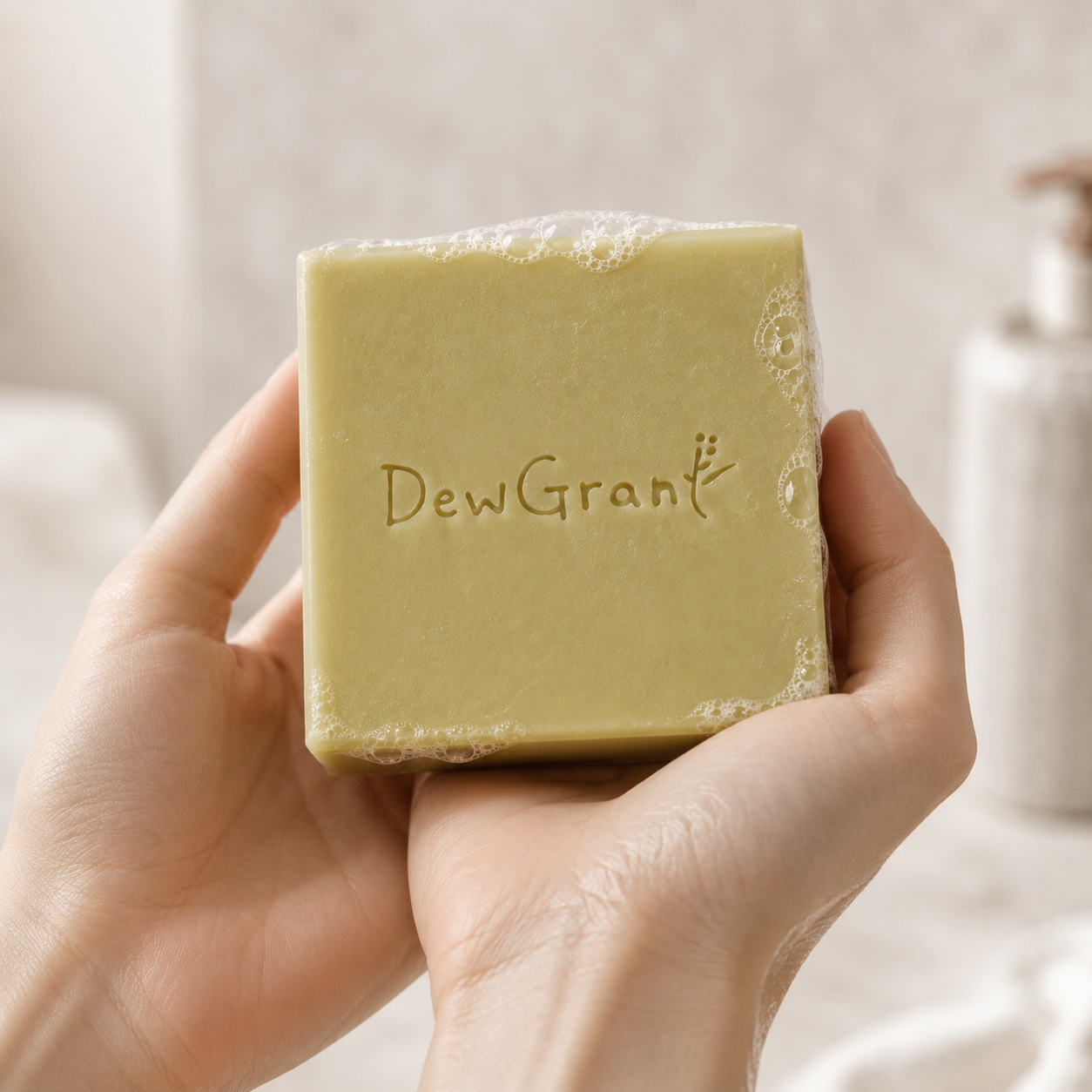 DewGrant Pomelo Leaf Purifying Soap, Traditional Chinese Good Luck Ritual Face and Body Bar, 100g