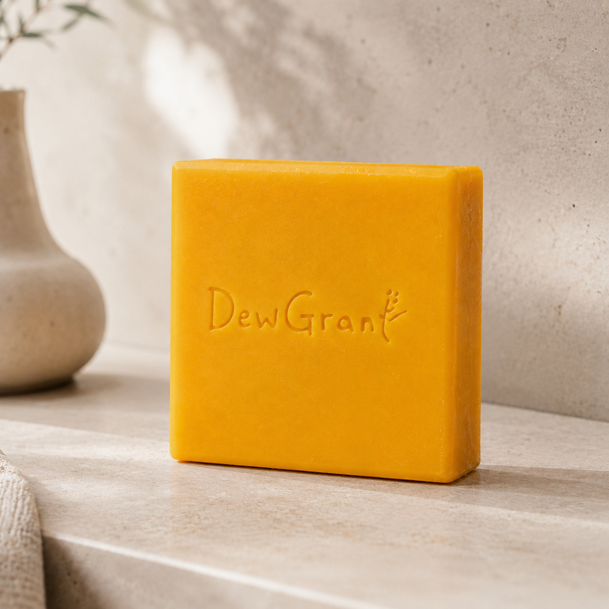 DewGrant Sea Buckthorn & Goat Milk Soap, Deeply Moisturizing and Nourishing Bar for Dry Skin, 100g