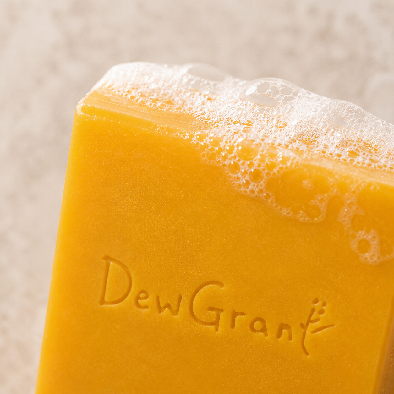 DewGrant Sea Buckthorn & Goat Milk Soap, Deeply Moisturizing and Nourishing Bar for Dry Skin, 100g
