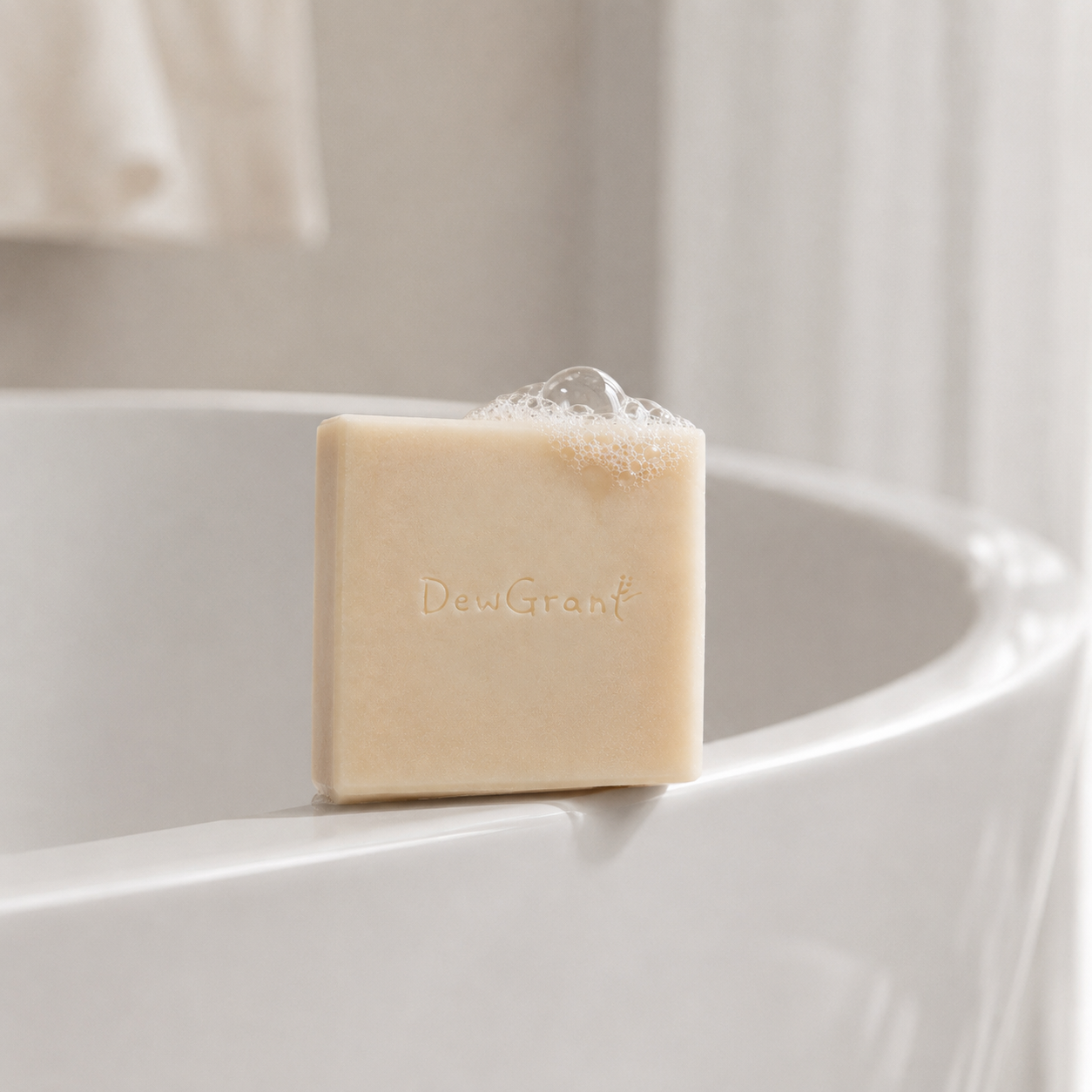 DewGrant Seven Herbs Qi Zi Bai Soap, Pearl and Goat Milk Clarifying Complexion Bar, 100g