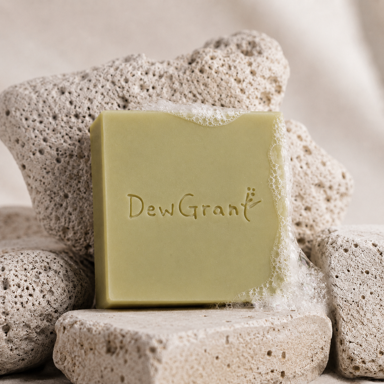 DewGrant Avocado Cold Process Soap, Ultra Gentle Fragrance Free Bar for Sensitive Skin and Baby, 100g