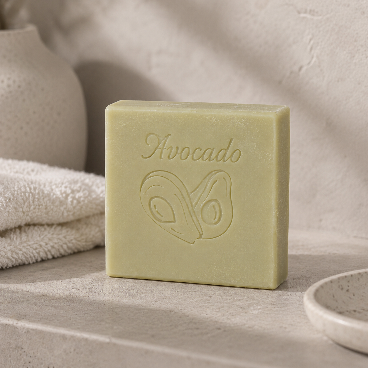 DewGrant Avocado Cold Process Soap, Ultra Gentle Fragrance Free Bar for Sensitive Skin and Baby, 100g